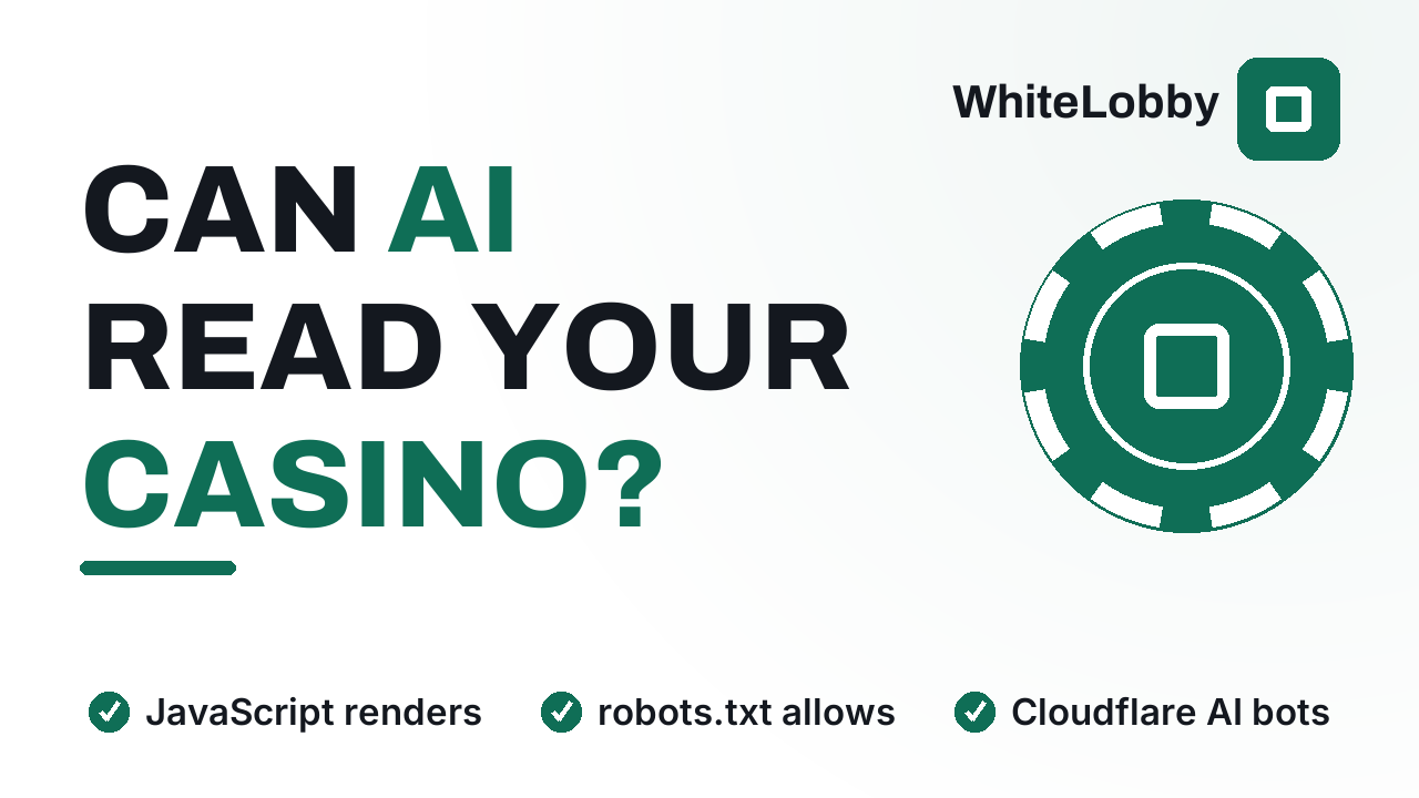 Can AI read your casino site, three technical checks before optimizing for AI